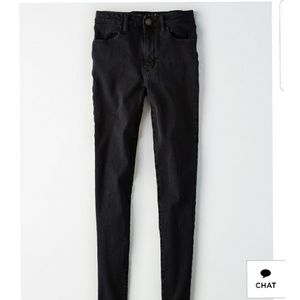 Hi rise black jeggings